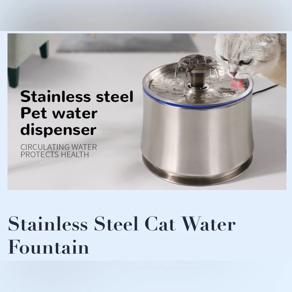 NEW Stainless Steel Pet Water Dispenser 🐈 🐕